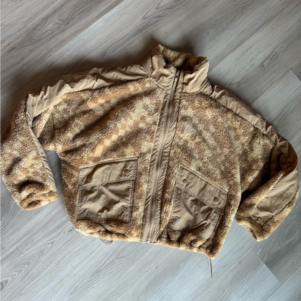 JoyLab Tan Teddy Jacket